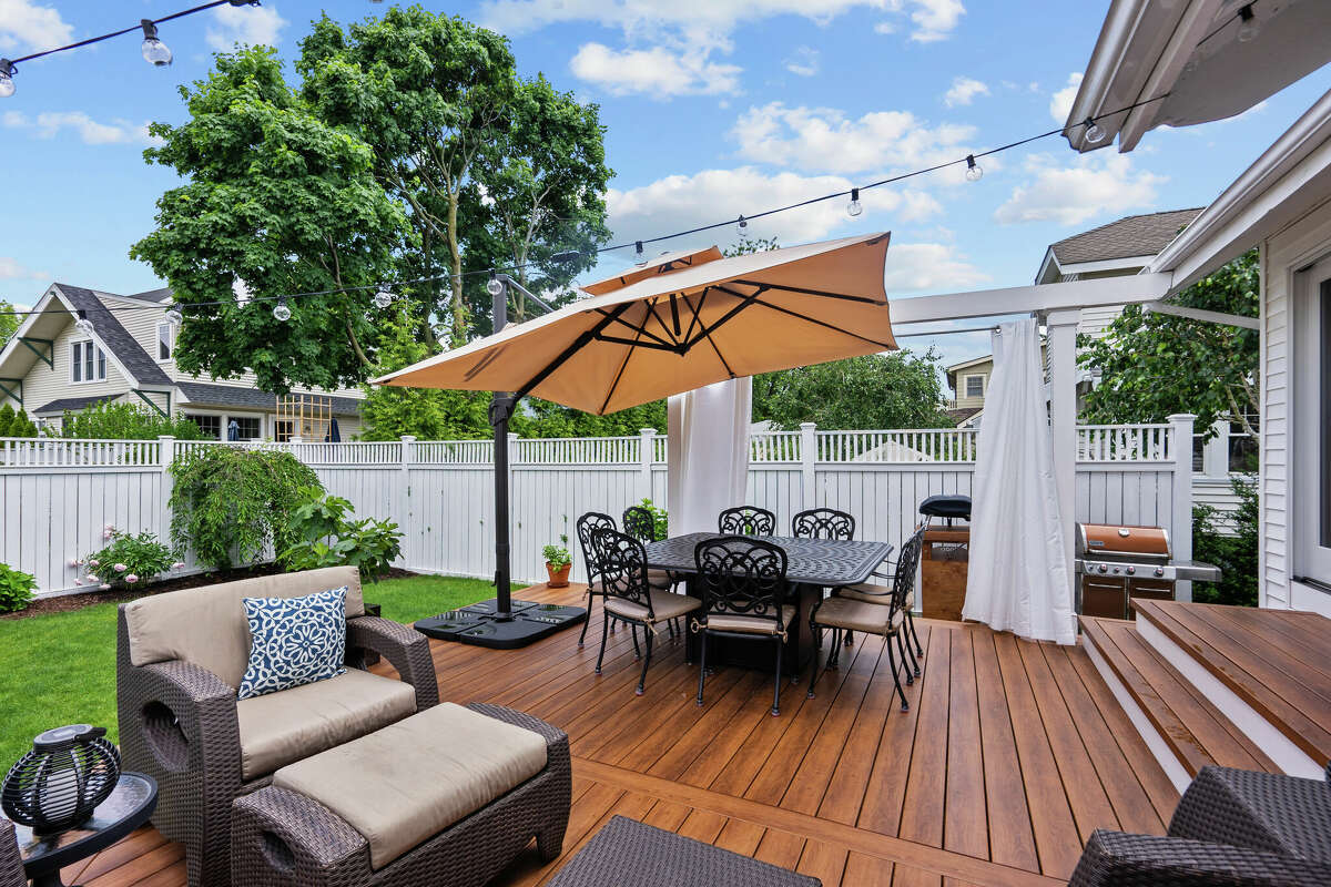 The deck at the home on 15 Wallace Avenue in Norwalk, Conn.