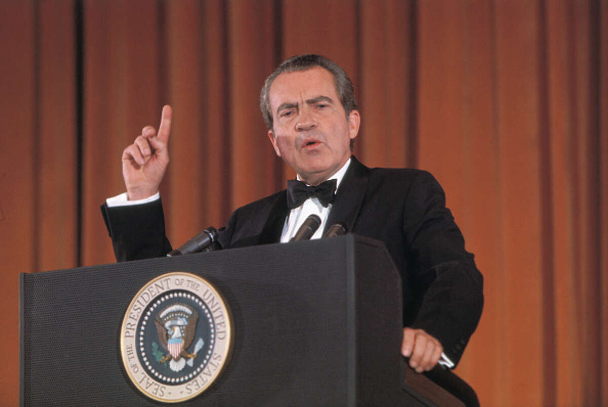 President Richard M. Nixon tells a group of congressional leaders that he favors amending the Constitution to limit a president to a single term of six years. He raised the matter at a White House meeting called to discuss his plan for the creation of a 17-member commission to recommend reforms of the electoral process so that another scandal like Watergate could not occur.