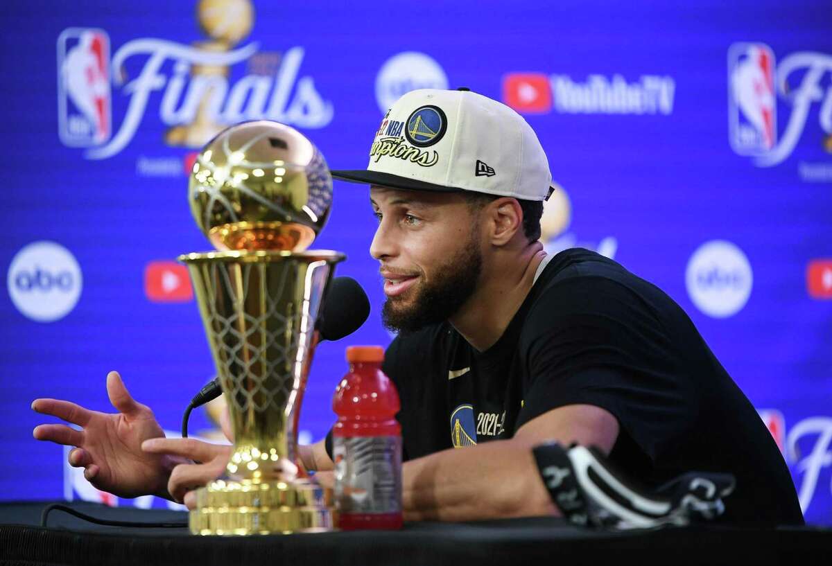 Stephen Curry in the press conference after winning his fourth championship and his first NBA Finals MVP.