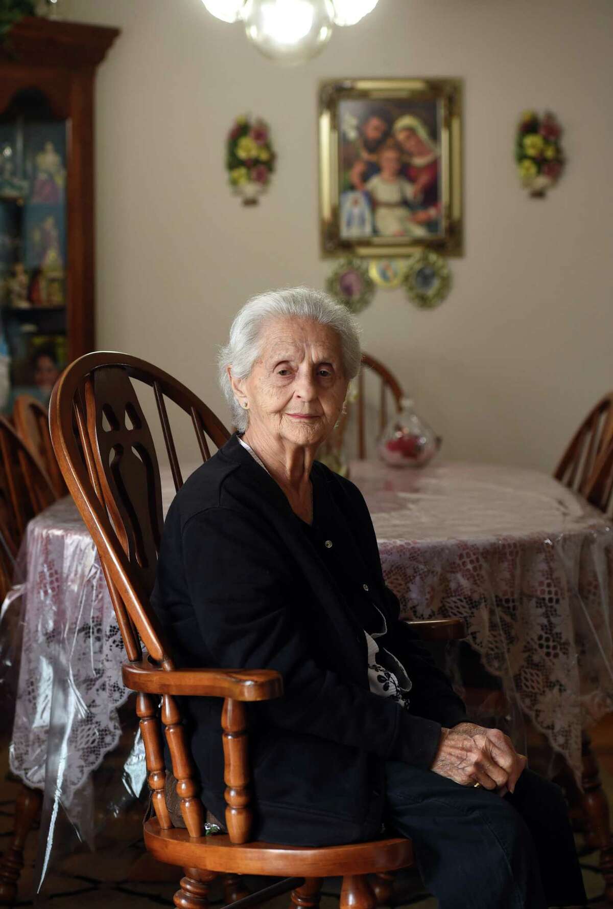 Immaculata Laudano, 93, photographed at her home on Wooster Street in New Haven on June 9, 2022.