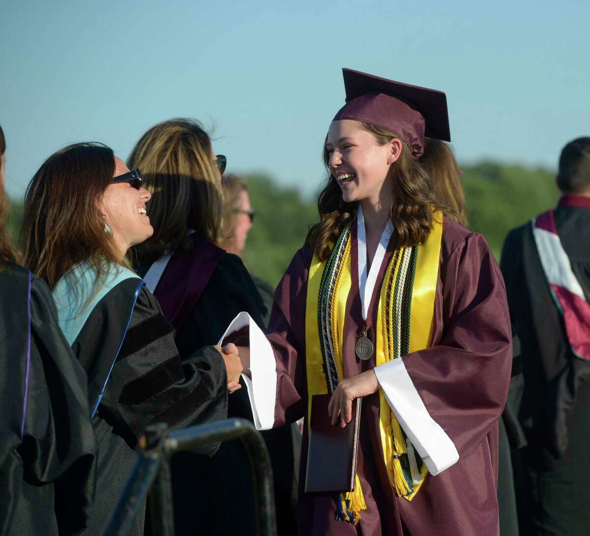 Kayleigh Margaret Cooke was all smiles after receiving her diploma during the 2022 Bethel High School Graduation, Friday, June 17, 2022, Bethel, Conn.