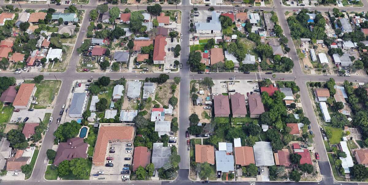 Pictured is a satellite view of the horizontal Guerrero Street intersecting with the vertical N. India Street in Laredo, Texas. A man, 31, was found at a residence near this area on Monday, May 3, 2022.