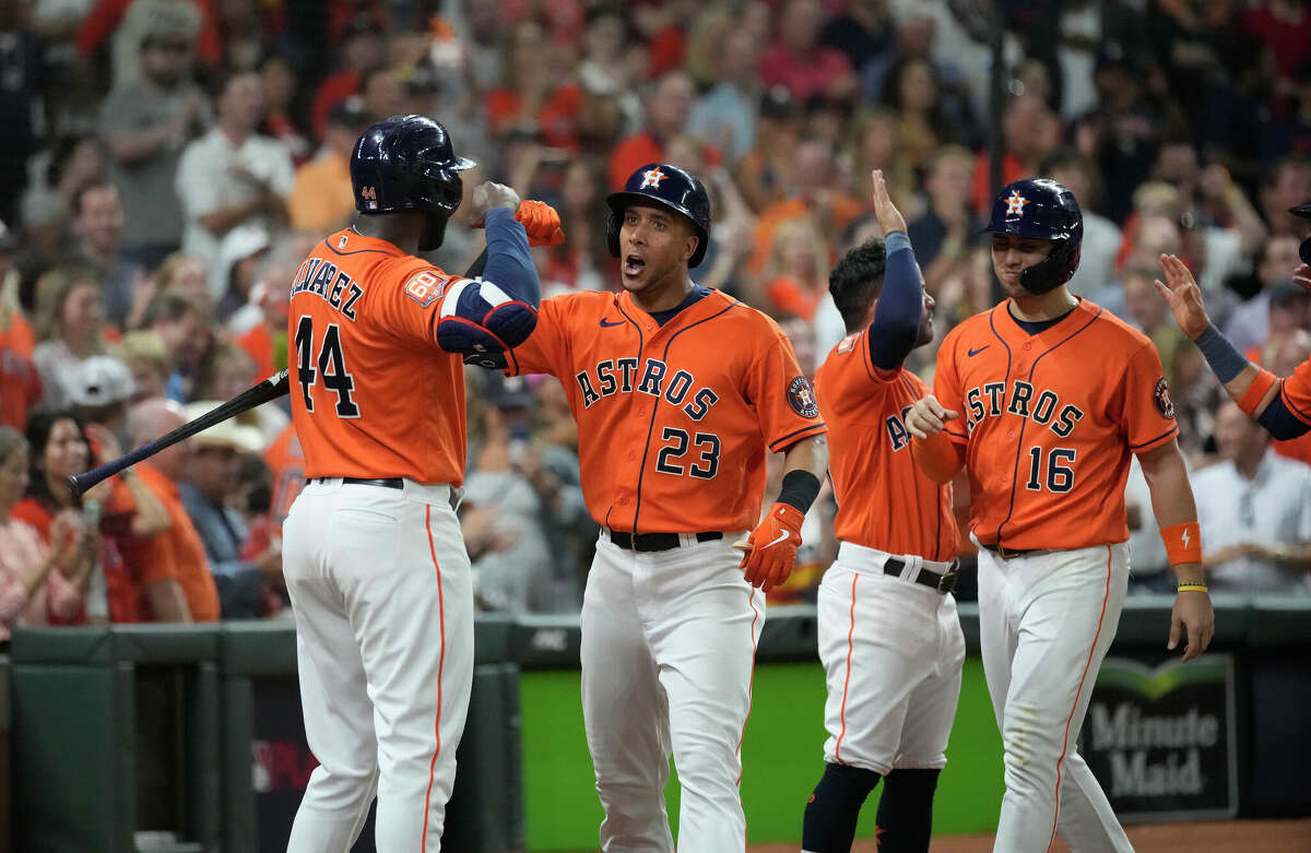 Michael Brantley, shown after a grand slam in June against the White Sox, is lost for the season after shoulder surgery and the Astros will have to find offense elsewhere.