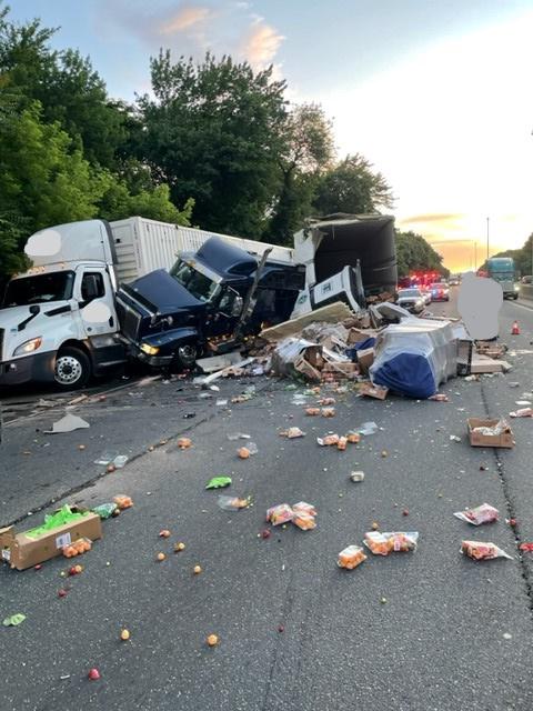 Norwalk tractor trailer highway crash spills vegetables - Vimarsana News