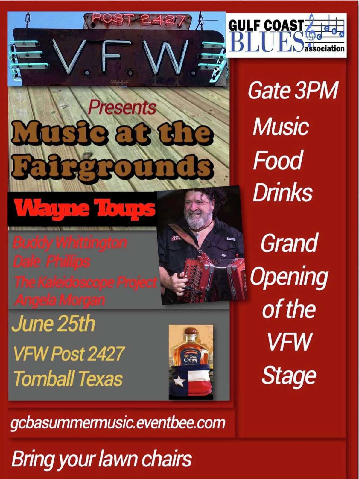 The Tomball VFW Post 2427's stage is completed. The grand opening of the new VFW Fairgrounds will be celebrated during the Music at the Fairgrounds festival on Saturday, June 25, 2022.
