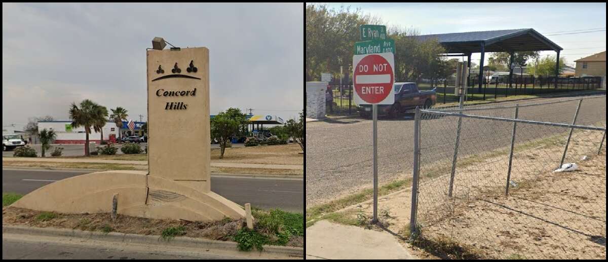 Pictured are the Concord Hills neighborhood and the intersection of Ryan and Maryland in Laredo. Two different women reported being accosted at these locations by a man while walking at around 7 a.m. on Saturday, June 18, 2022.