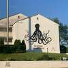 The octopus mural painted at the Circle Inn by Teresa Rainieri.