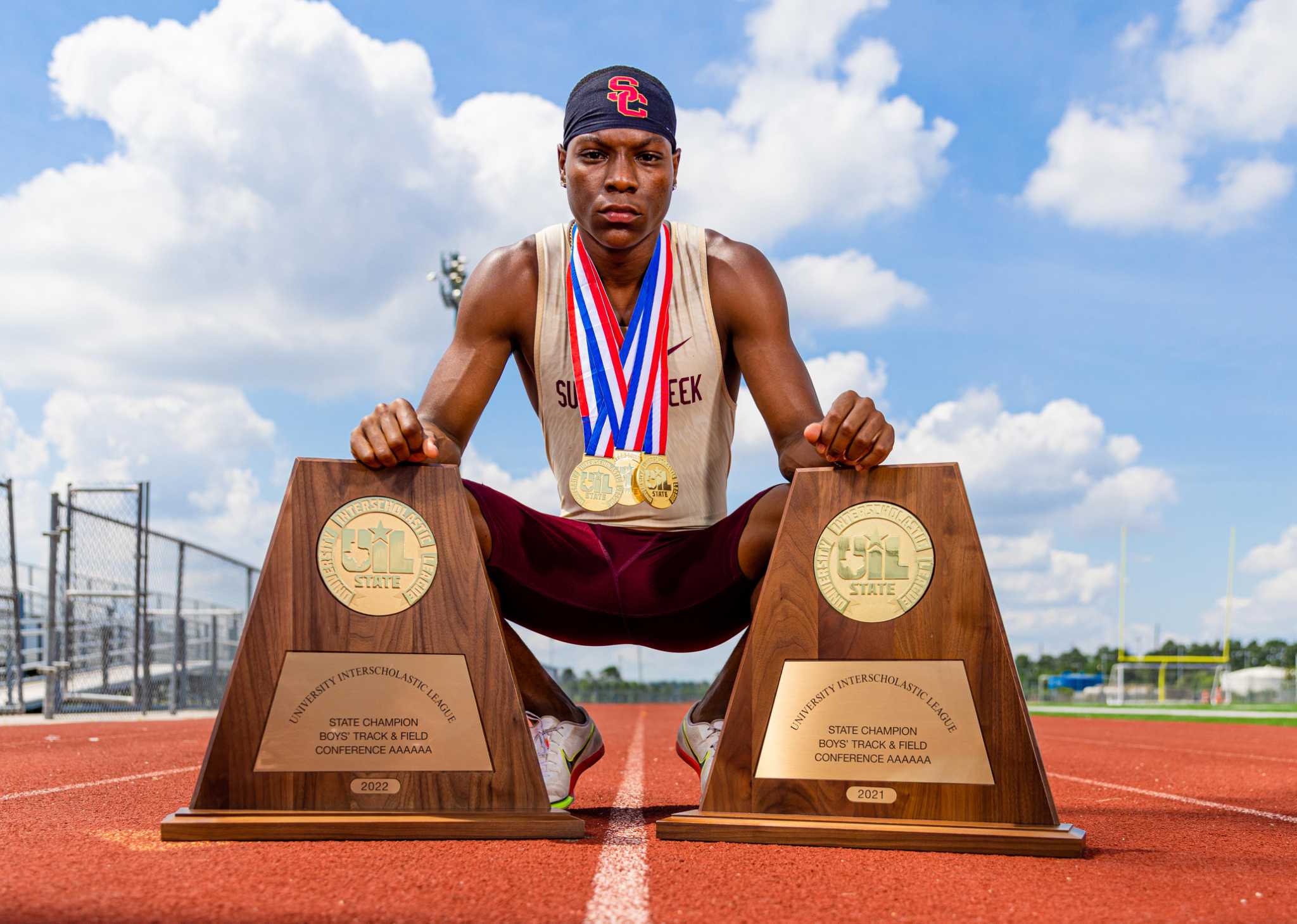 Track and Field Player of hot the month trophy