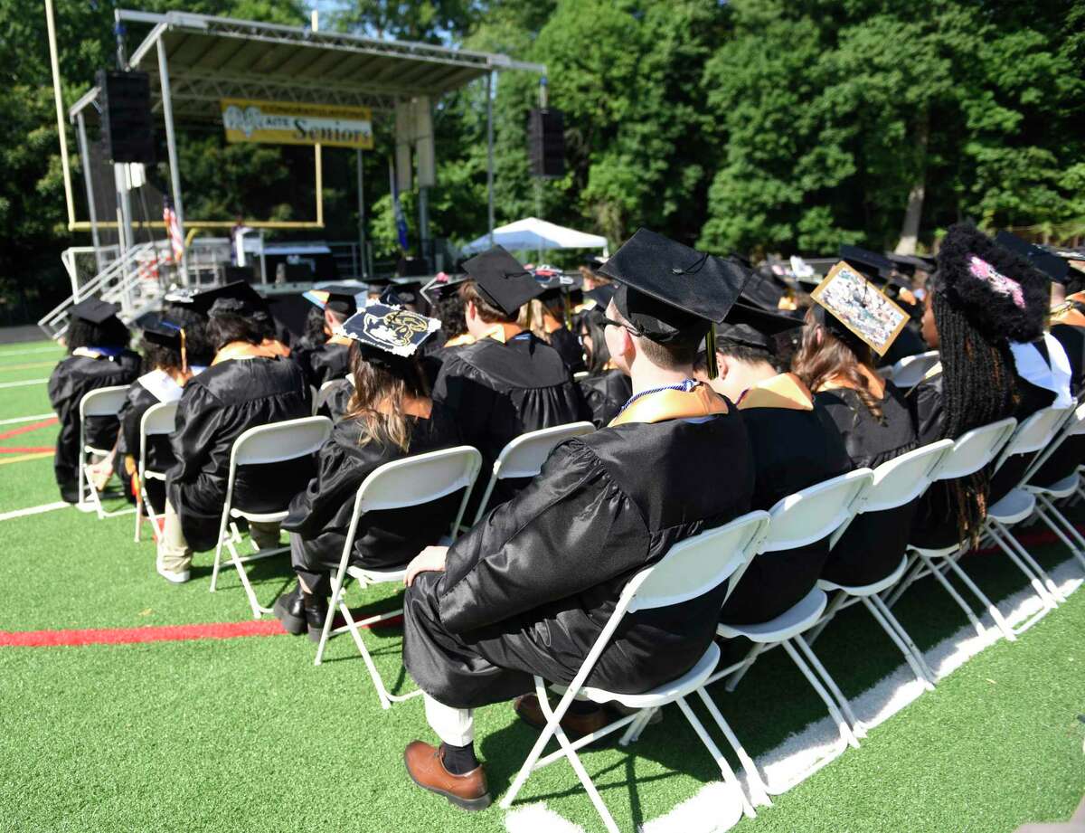 Photos from the 2022 commencement ceremony at Academy of Information Technology & Engineering magnet high school in Stamford, Conn. Monday, June 20, 2022.