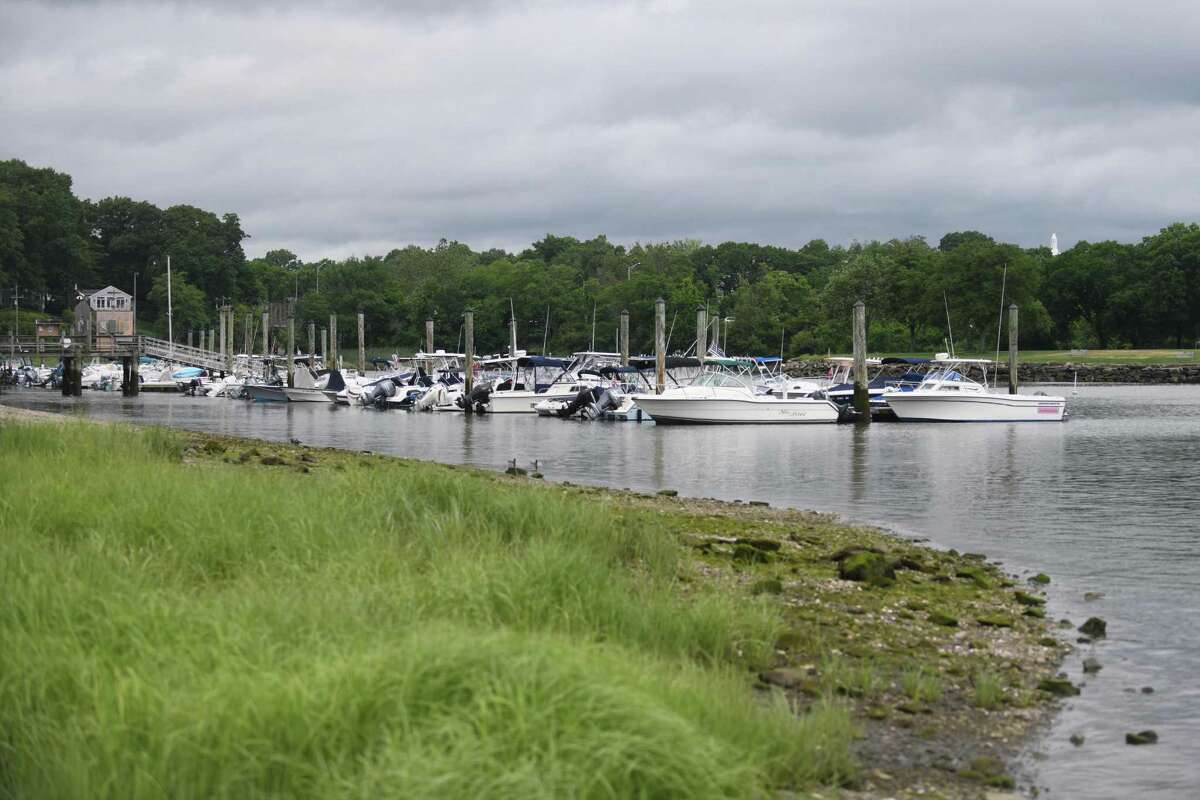 Boats are docked at Greenwich Harbor in Greenwich, Conn. Thursday, June 16, 2022. The town is slated to receive $2 million in federal funds for a much-needed dredging of Greenwich Harbor, but the project is on hold.