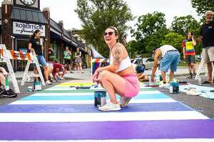 New Milford community repaints Pride crosswalk in town
