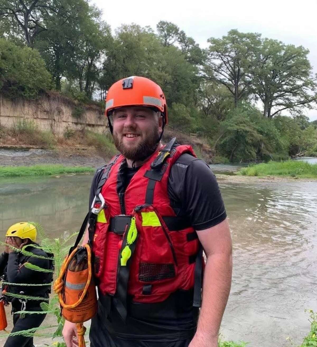 Jonothon Coco during Swiftwater Rescue training.