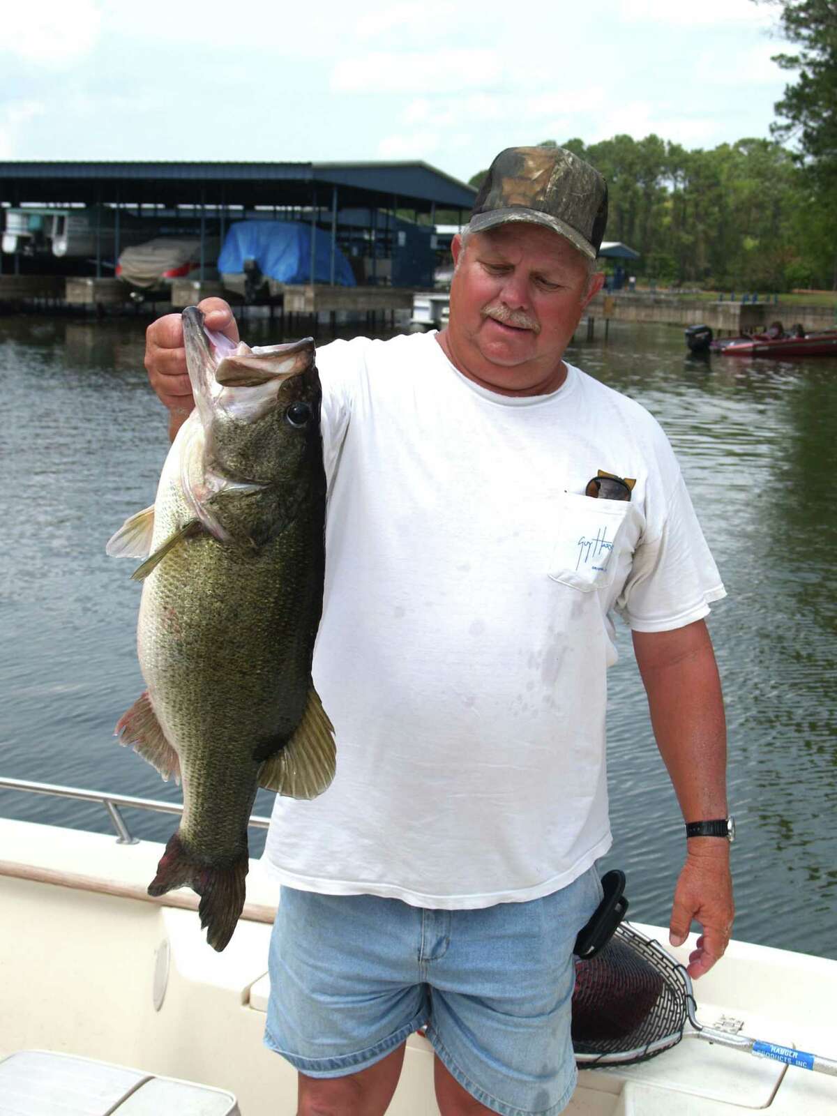 This nine-pound plus bass was caught by fishing guide Butch Terpe sight fishing during the spawn.