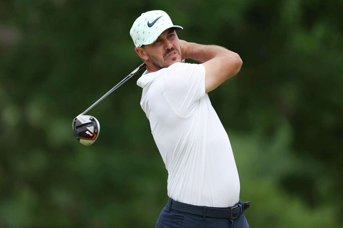 Brooks Koepka plays his shot from the fourth tee during the second round of the 122nd U.S. Open Championship at The Country Club on June 17, 2022 in Brookline, Mass. Koepka, who will join the LIV Golf tour is still going to play the Travelers Championship this week.