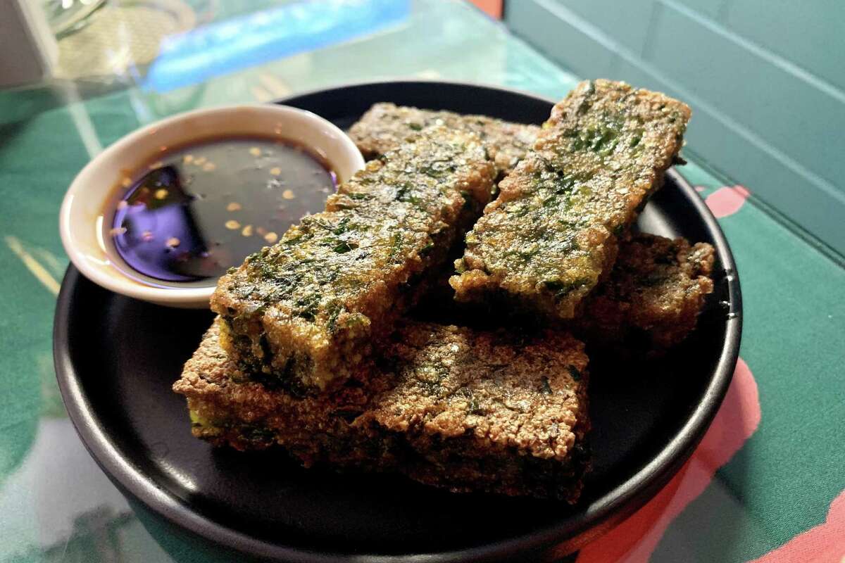 Garlic-chive pancakes at Street to Kitchen Thai restaurant in the East End