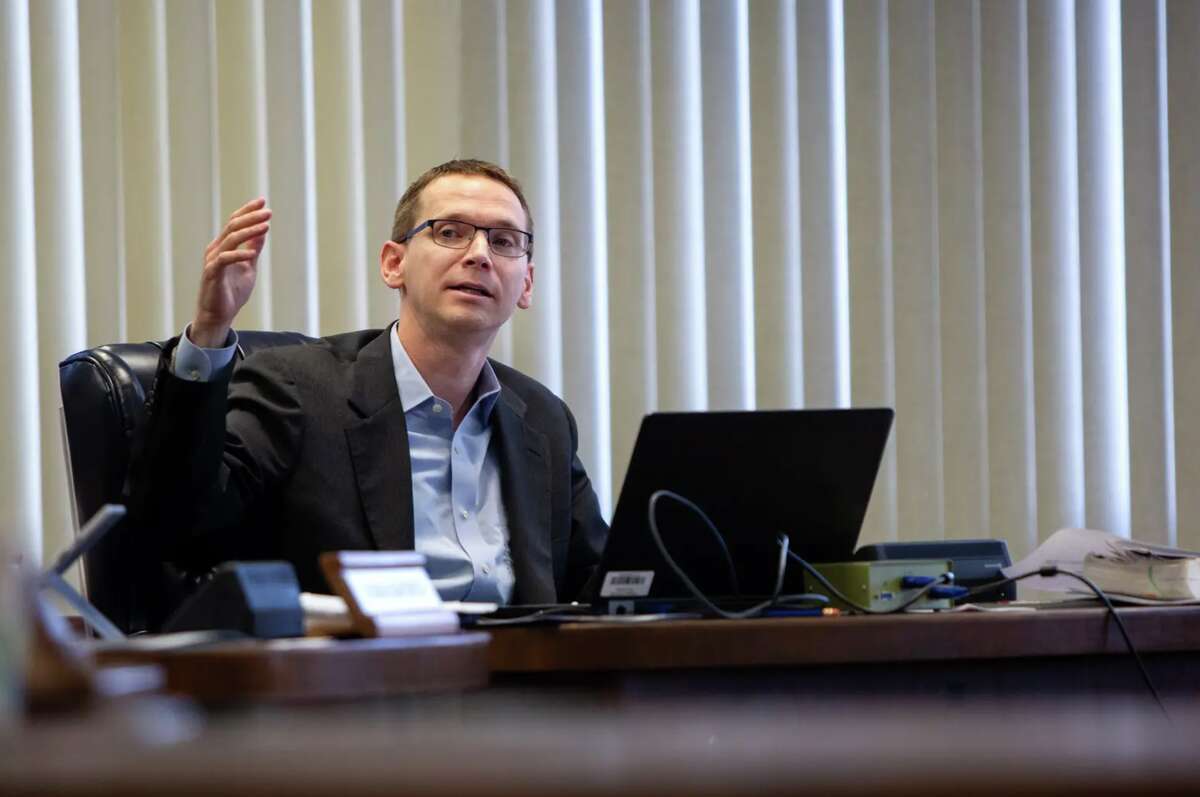 Texas Education Agency Commissioner Mike Morath speaks to the State Board of Education members in 2019. On Tuesday, Morath detailed for lawmakers the state agency’s plans to make schools safer in the aftermath of the school shooting in Uvalde last month.