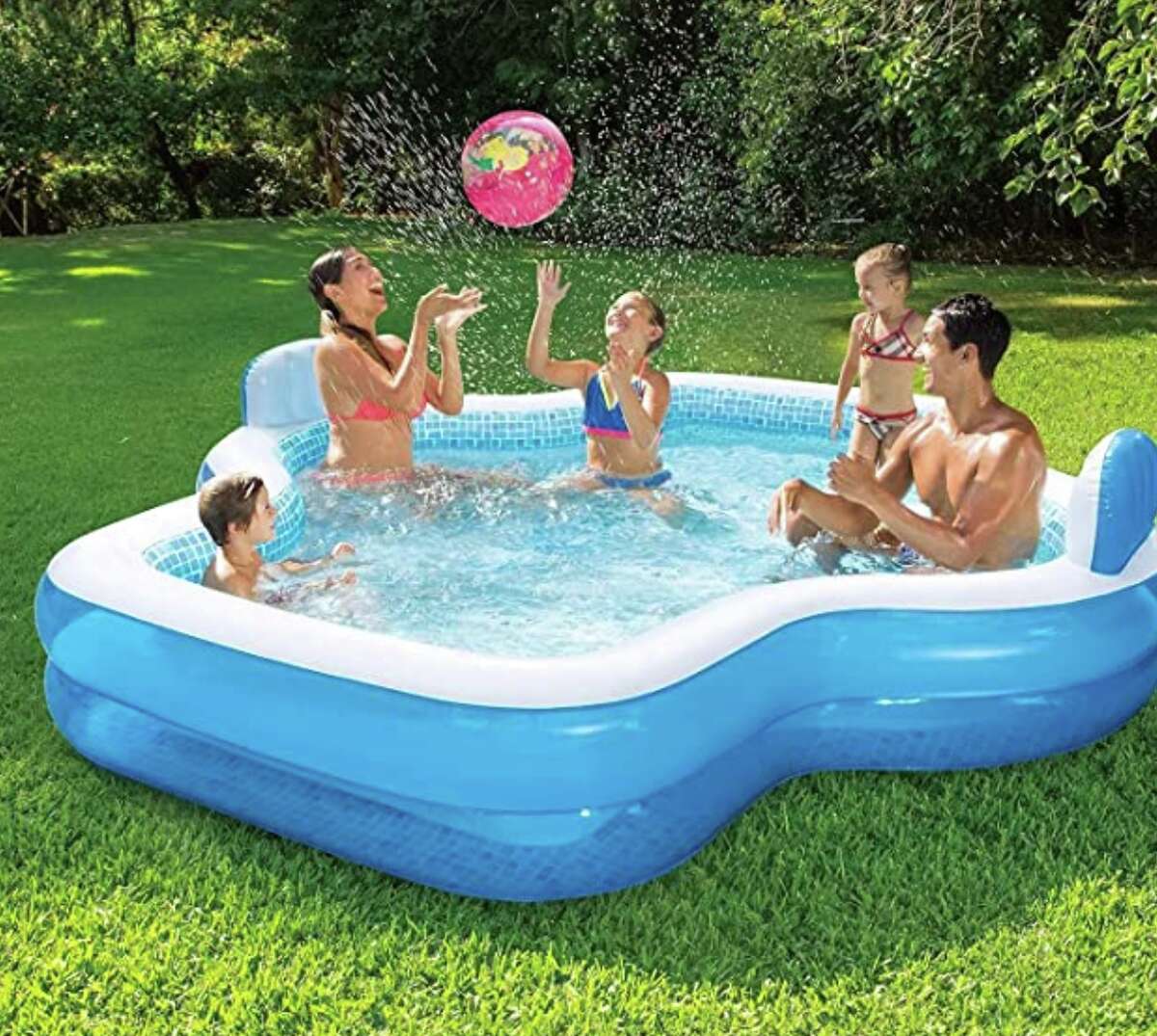 That Viral TikTok Inflatable Pool Back in Stock: This inflatable pool went viral on TikTok and sold out but it's now back in stock and just in time for summer. Grab this blow up swimming pool before it's gone.