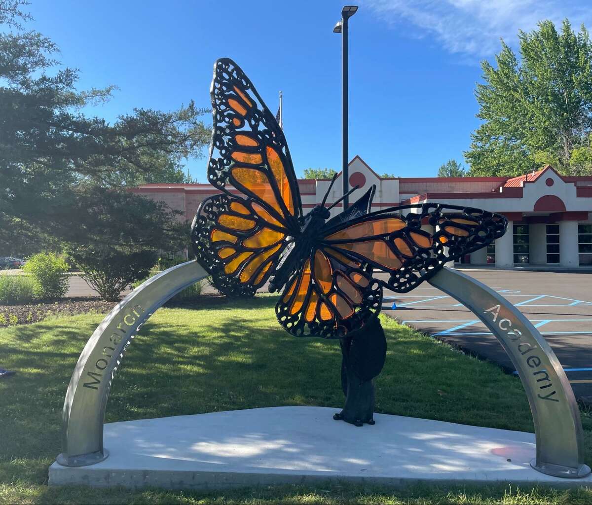 The Monarch Statue was dedicated at 3 p.m. on June 21 at the Juvenile Care Center in Midland. 