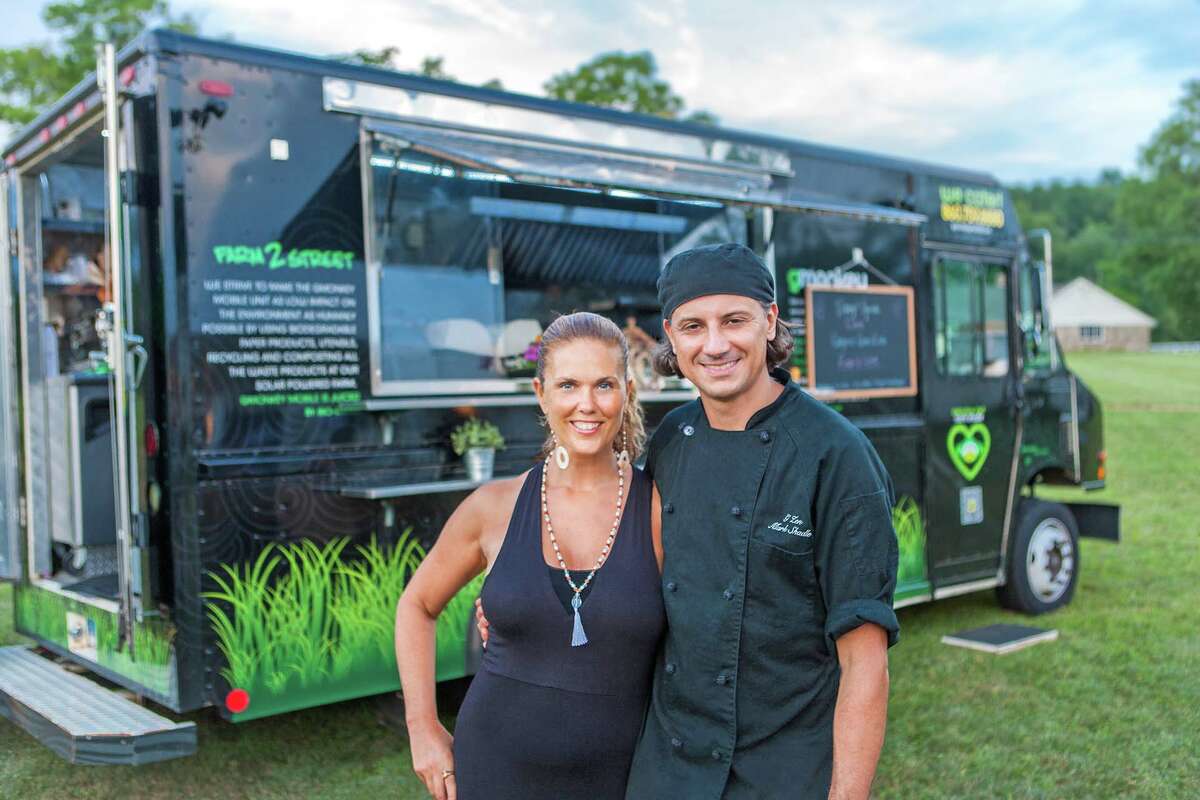 Ami Beach and Mark Shadle, owners of the G-Monkey food truck in West Hartford.