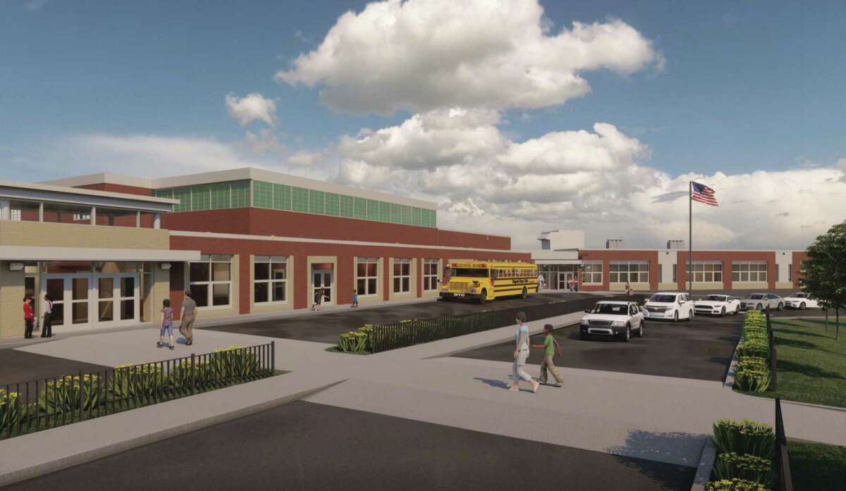 Conceptual rendering of the exterior of the incoming Consolidated Early Learning Academy in New Fairfield, Conn.