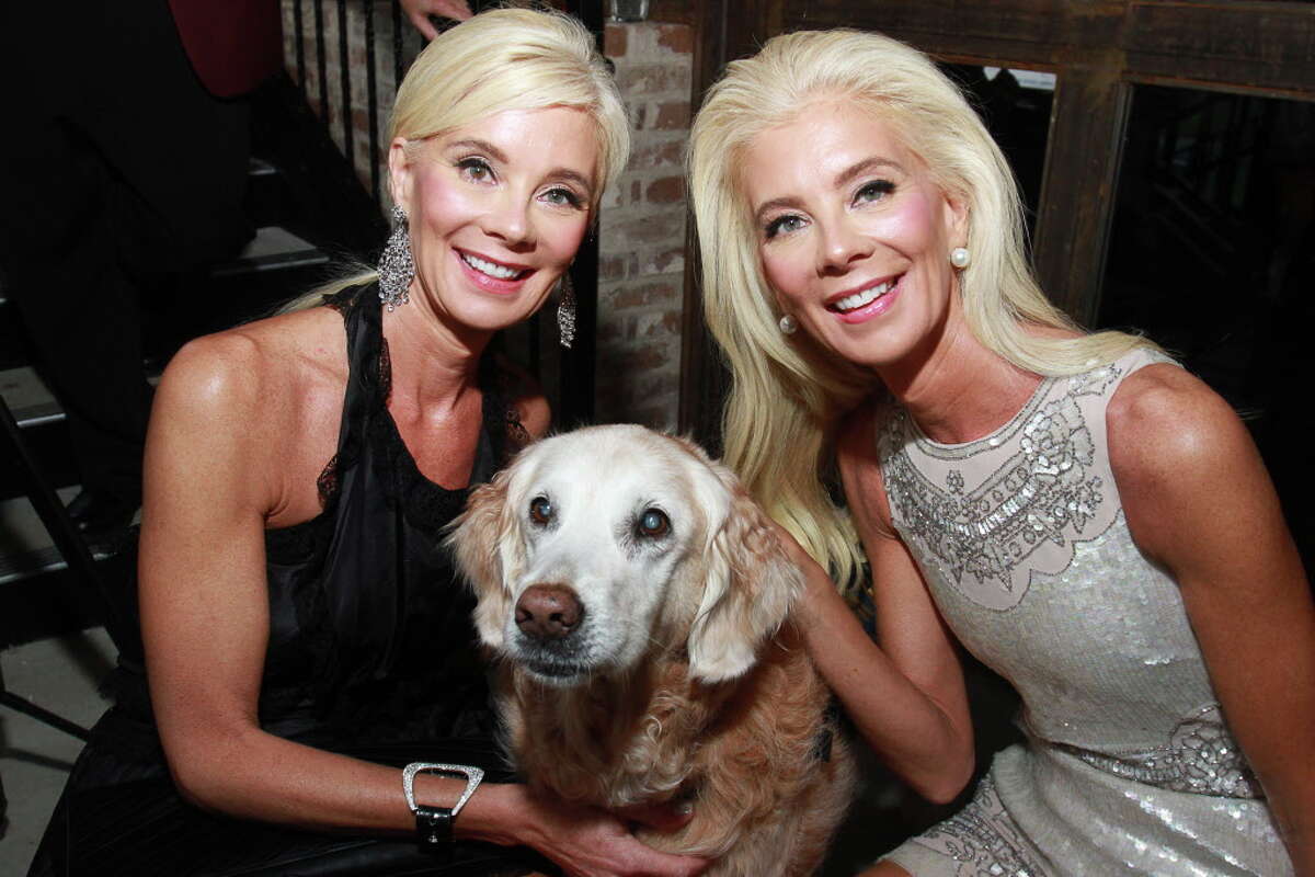 Tena Lundquist Faust, left, and Tama Lundquist with Bretagne at the Fierce and Fabulous Houston PetSet Soiree at the Astorian. Bretagne and her owner, Denise Corliss, were part of Texas Task Force 1.They were deployed to New York City on Sept. 11, 2001, and worked with scores of other search and rescue teams to find people trapped beneath the rubble of the World Trade Center. Bretagne, a 16-year-old Golden Retriever, is believed to be the last living search and rescue dog from Ground Zero.