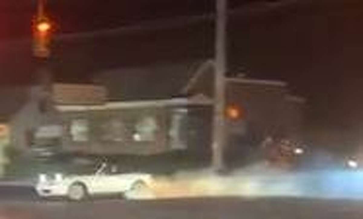 Police are seeking information after several cars were spotted blocking an intersection so other vehicles could drift and perform donuts in Bristol Friday night.