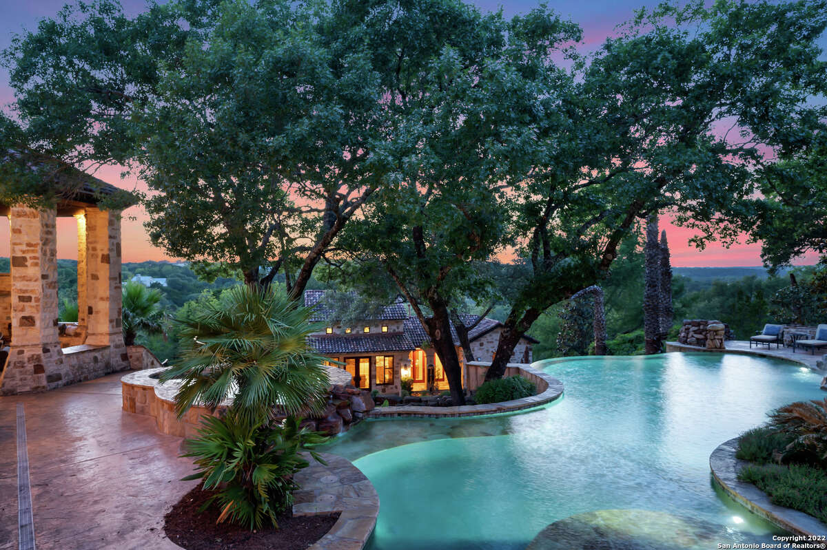 The 8,549-square-foot home has four bedrooms and six bathrooms. There is also a 965-square-foot casita with one bedroom, one full and one partial bathroom.