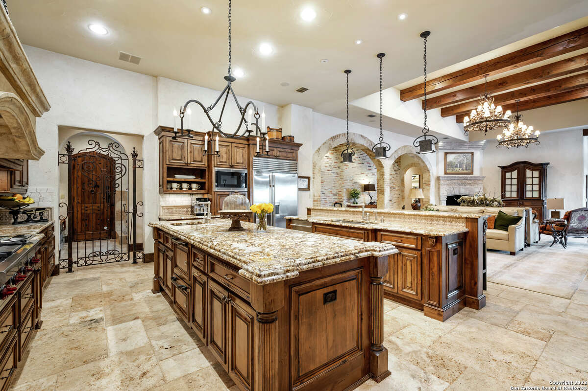 The 8,549-square-foot home has four bedrooms and six bathrooms. There is also a 965-square-foot casita with one bedroom, one full and one partial bathroom.