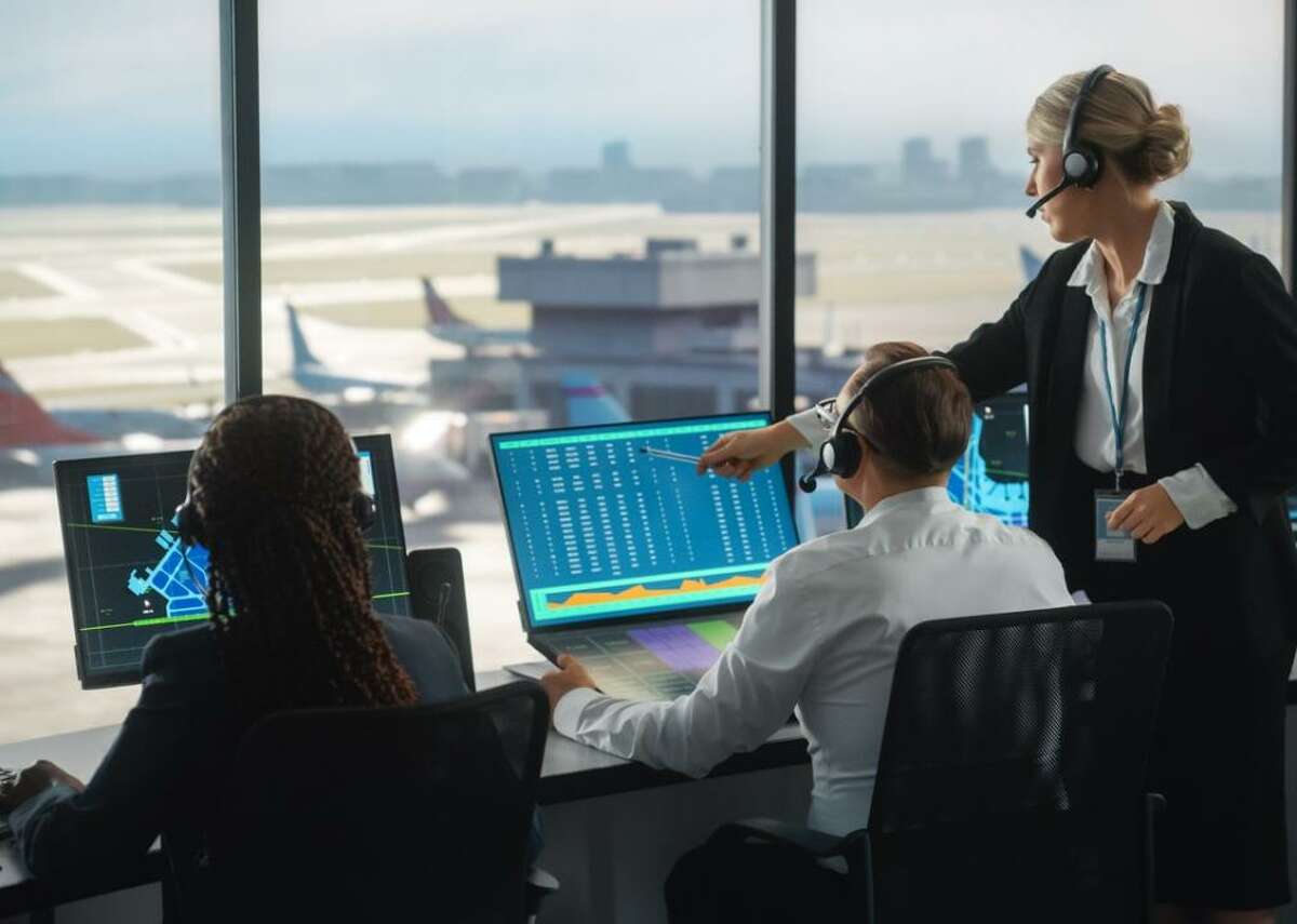 #6. Air traffic controllers - Projected employment increase by 2030: 3.8% - 2021 employment: 21,230 (13.3% decrease from 2020) - Projected 2030 employment: 25,500 - 2021 annual mean wage: $127,920 Air traffic controllers work closely with pilots to ensure the safe takeoff and landing of aircraft. Most air traffic controllers work for the Federal Aviation Administration (FAA) and may work from the control tower in a semi-dark room. Air traffic controllers are in communication with the pilot during the flight and monitor where the aircraft is at all times. In November and December 2020, 300 air traffic controller centers were impacted by COVID-19 with multiple cases of infections. This led to several flight delays and closures in which the FAA had to take measures to ensure efficient disinfecting and cleaning of the facilities.