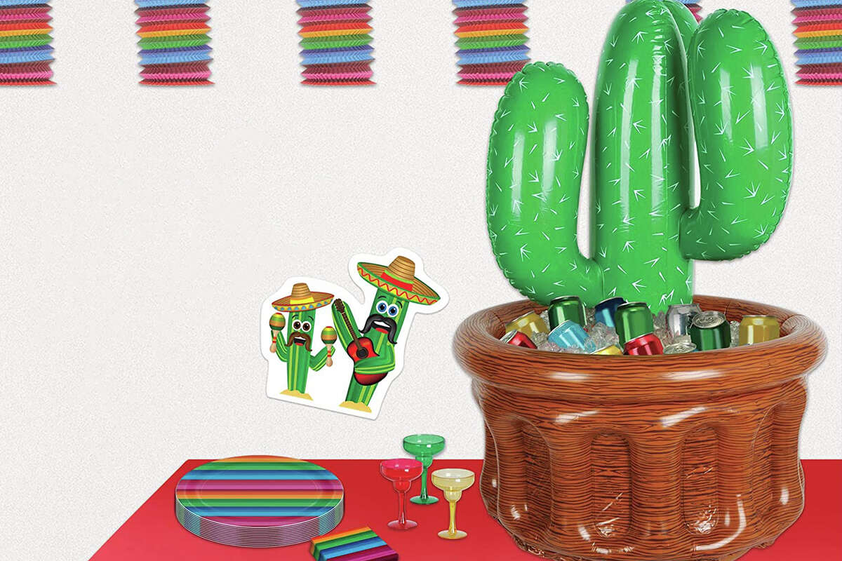 Best party starter EVER! This inflatable Cactus Cooler and Drink Holder is on sale on Amazon