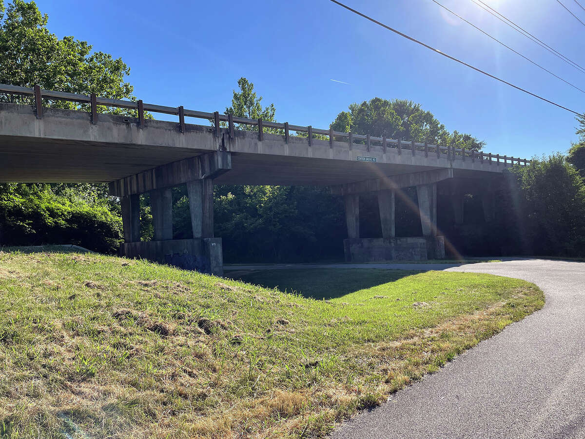 Center Grove Road over the Nickel Plate Trail Thursday morning. The city is planning to replace this overpass later this year. 