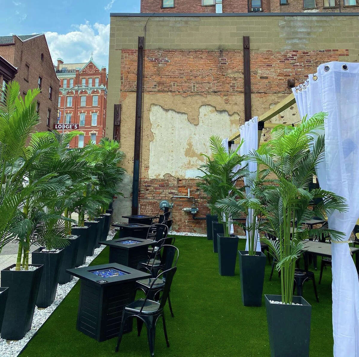 The Cloud Food Hall, hidden on a side street between North Pearl Street and Broadway in downtown Albany, has one of the city's best patios.