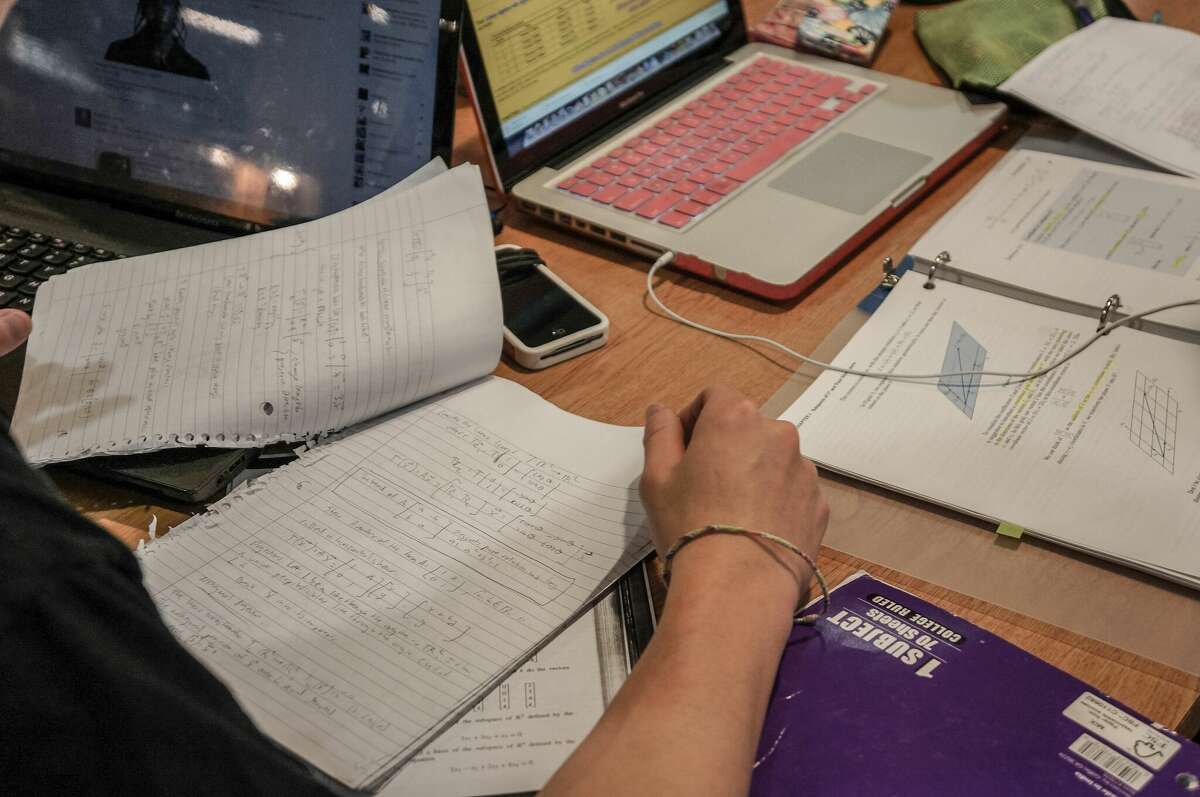 A college student at Johns Hopkins University reviews Calculus homework. With the CARES Act and Higher Education Economic Relief Fund — federal COVID-19 financial aid packages — likely to end soon, some parents and students might be wondering about the state of financial aid at colleges.