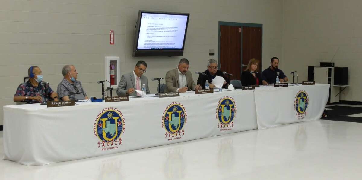 The United Independent School District Board of Trustees meet during a Special Called Meeting on June 23, 2022. 