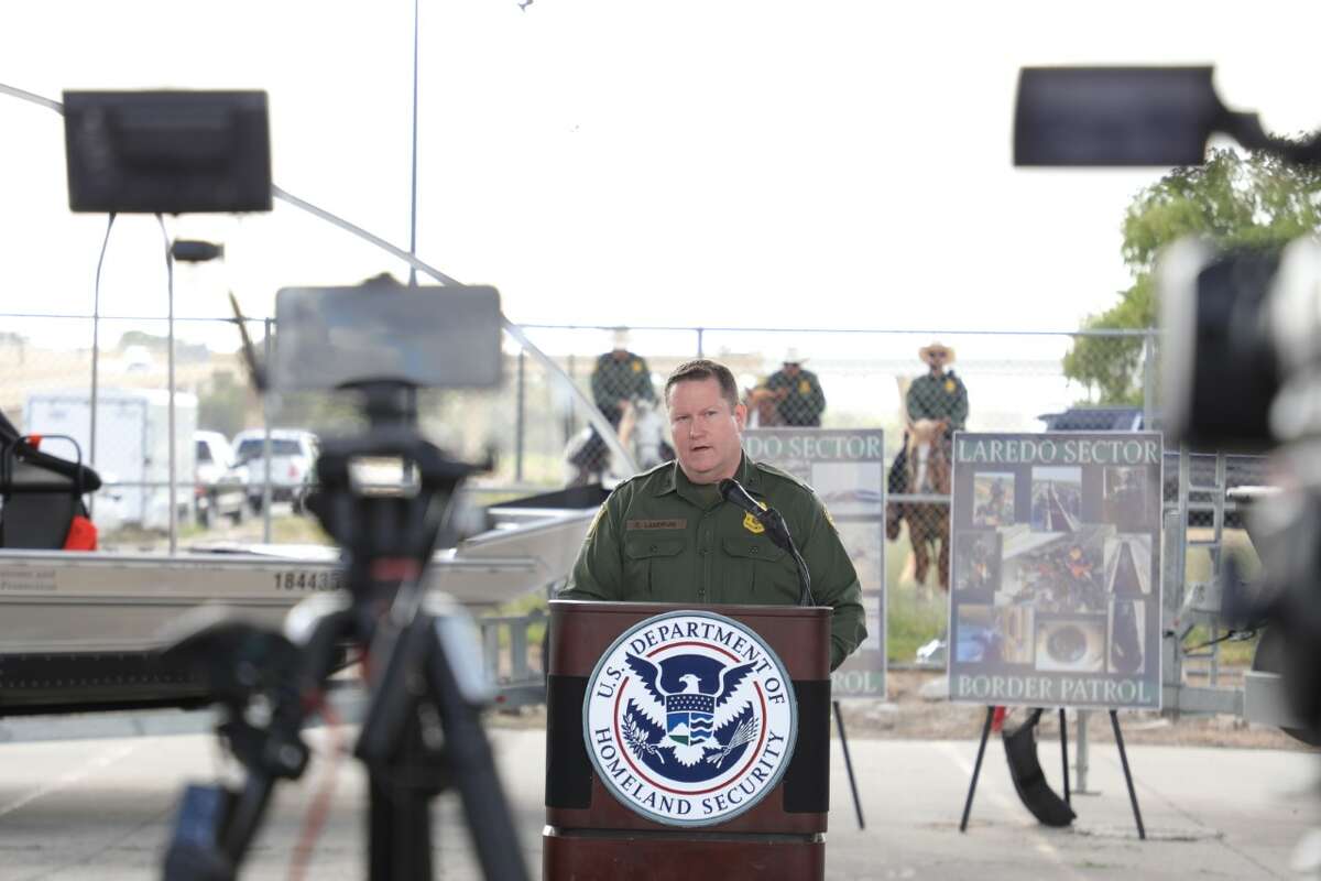 Laredo Sector Chief Patrol Agent Carl Landrum met with local media underneath the Gateway to the Americas International Bridge on Wednesday to talk about the dangers of crossing the border illegally. Authorities mentioned that individuals and families take a dangerous journey only to be sent back.
