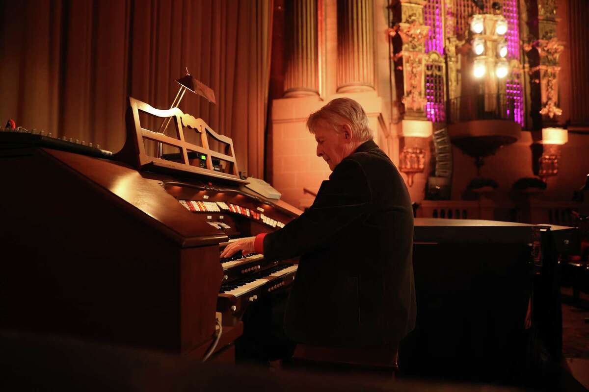 Legendary organ player David Hegarty at the Castro Theater in San Francisco, Calif, on Thursday, May 12, 2022.