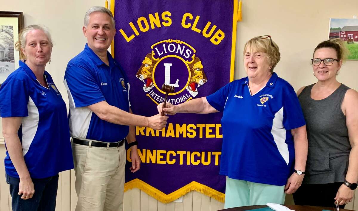Barkhamsted Lions Club recently held their installation ceremony for new officers for July 1, 2022 - June 30, 2023. Treasurer Judy Doyle, Outgoing Club President Dave Roberts, Incoming Club President Jackie Martin, Secretary Shelley Thibault