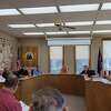 The Bad Axe City Council during their meeting this past week, where they approved new water and sewer rates for the city.