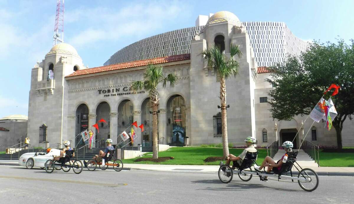 San Antonio Bike Tours offers guided sightseeing tours on three-wheeled recumbent trikes that travel through downtown and north to Brackenridge Park or south to Mission San José.