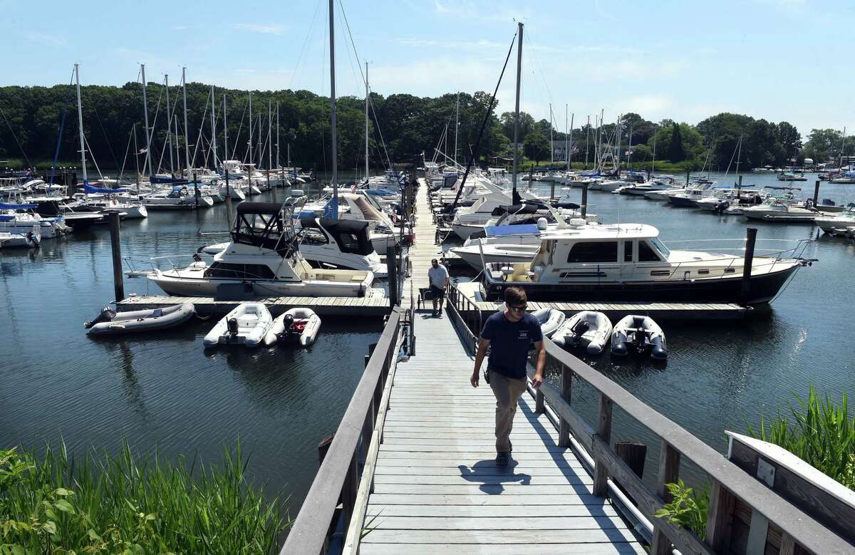 The Milford Boat Works marina in Milford photographed on June 24, 2022.