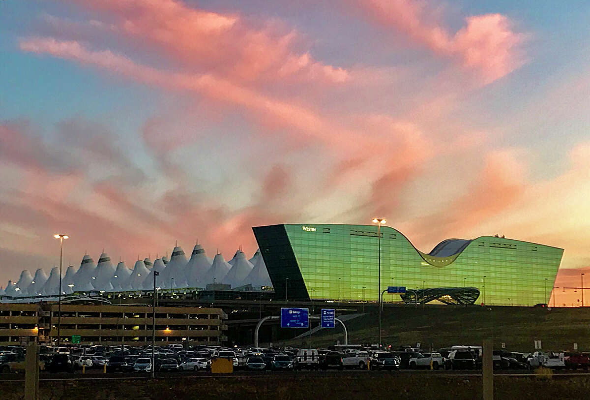 Early morning view of the Westin Denver International Airport Hotel.