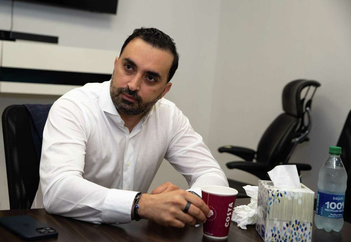 Fresh Brew Group Al Ansari is photographed during an interview with Houston Chronicle Wednesday, June 8, 2022, in Houston.