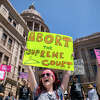 Pro-choice supporters rally for reproductive rights at the Texas Capitol on May 14, 2022 in Austin, Texas.