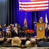 Mayor Nancy Rossi gives her inaugural address after being sworn in for her third term as mayor of West Haven, Sunday, Dec. 5, 2021 at West Haven High School.