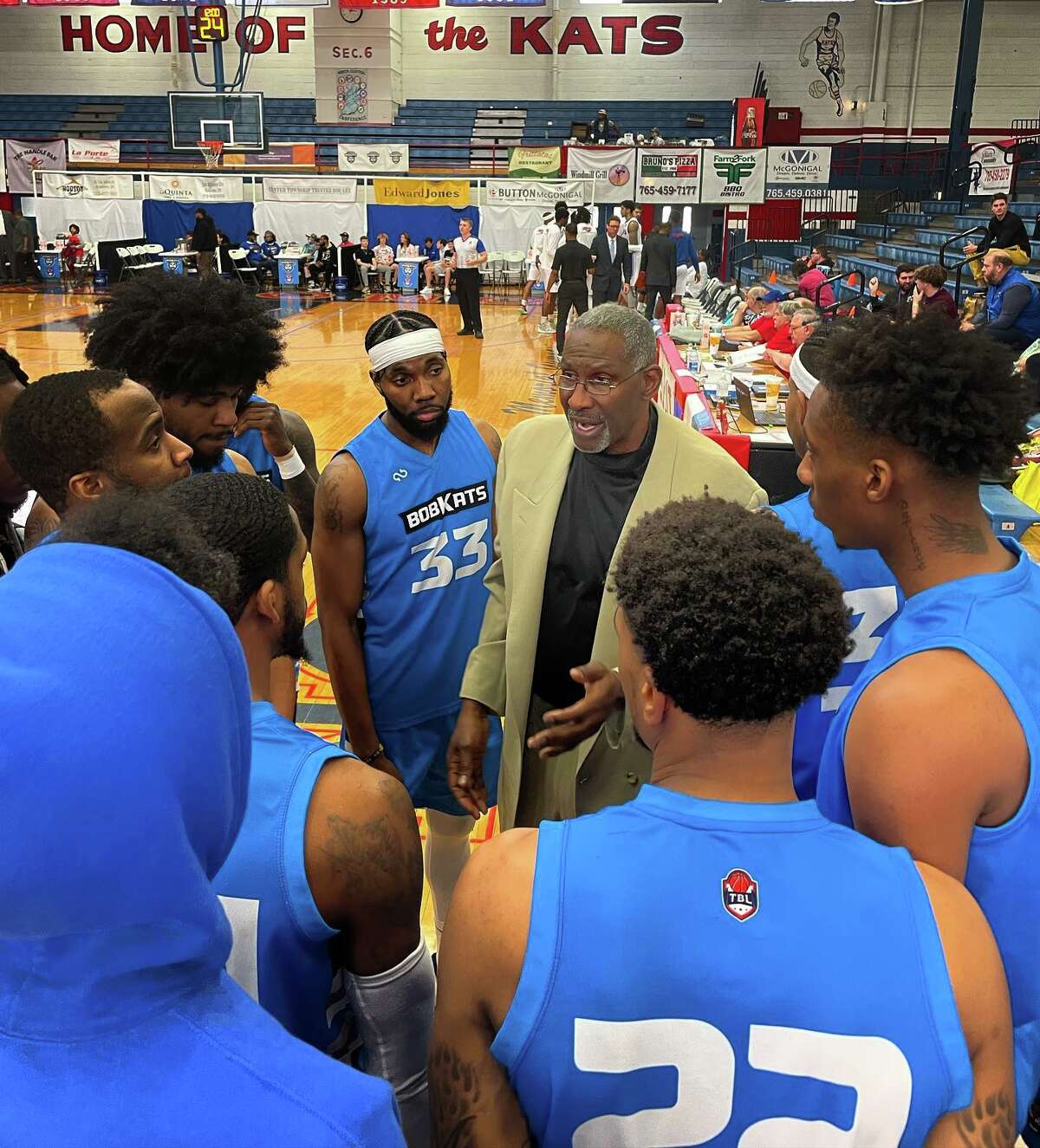 Kokomo BobKats head coach Cliff Levingston, who won two NBA titles with the Chicago Bulls, said he tells his players, "It's always greater later."