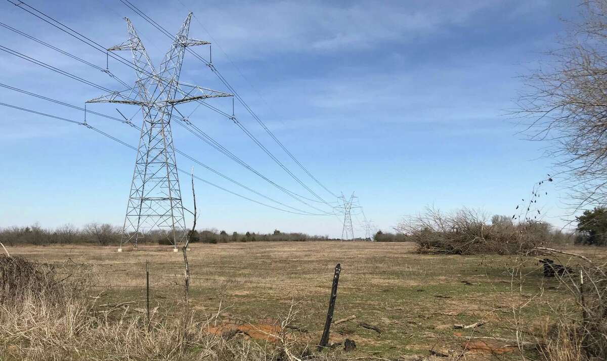 Texas Central Partners is planning to build its 240-mile high-speed rail line between Houston and Dallas along a utility corridor which runs through Freestone County, Texas, seen here on Jan. 31. 2018, near Fairfield, in a small community of Cotton Gin.