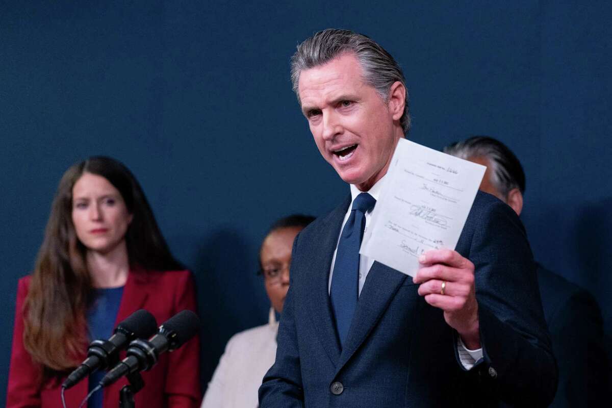 California Gov. Gavin Newsom signed a bill Friday to protect women seeking abortions, and those who help them, from civil liability.