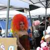 Hundreds of people gathered in Blueback Square in West Hartford Saturday to celebrate Pride. Performers, drag shows and two dozen vendors entertained guests donning rainbow clothing and carrying flags.