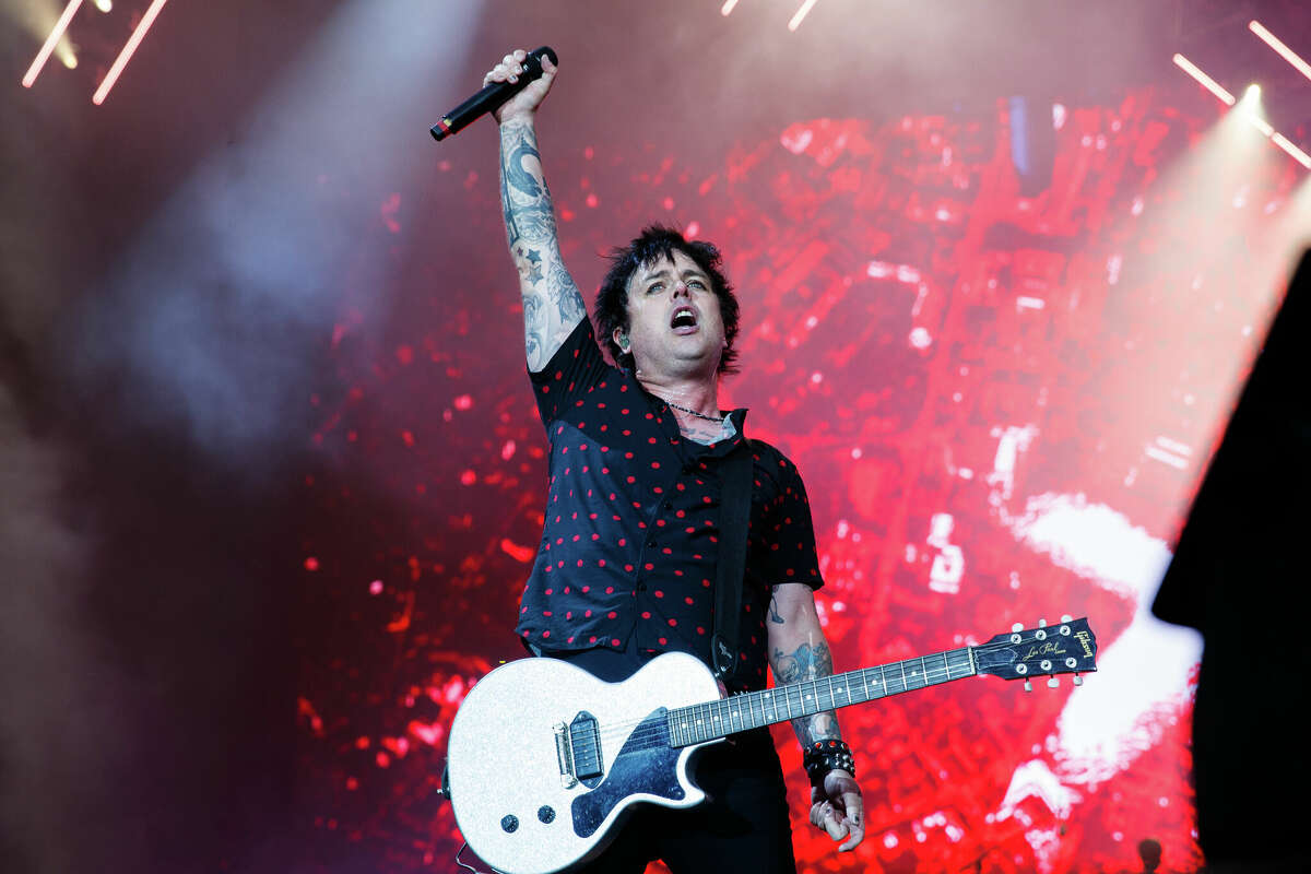 Billie Joe Armstrong of Green Day performs during the Hella Mega tour at London Stadium on June 24, 2022 in London. There, he decried Supreme Court's Friday decision to overturn Roe v. Wade — and he wasn't the only artist to do so. 