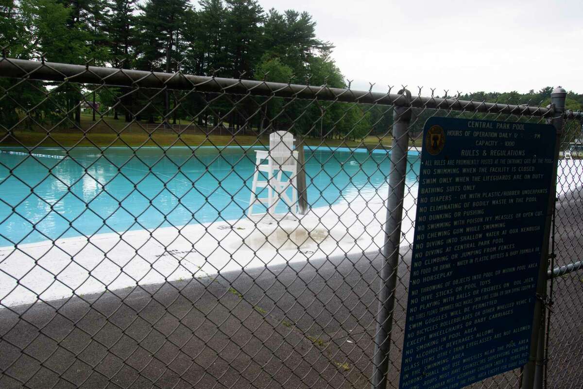 A view of the Schenectady City pool in Central Park on Monday, June 27, 2022, in Schenectady, N.Y. (Paul Buckowski/Times Union)